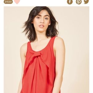 ModCloth red bow tank top 🎀